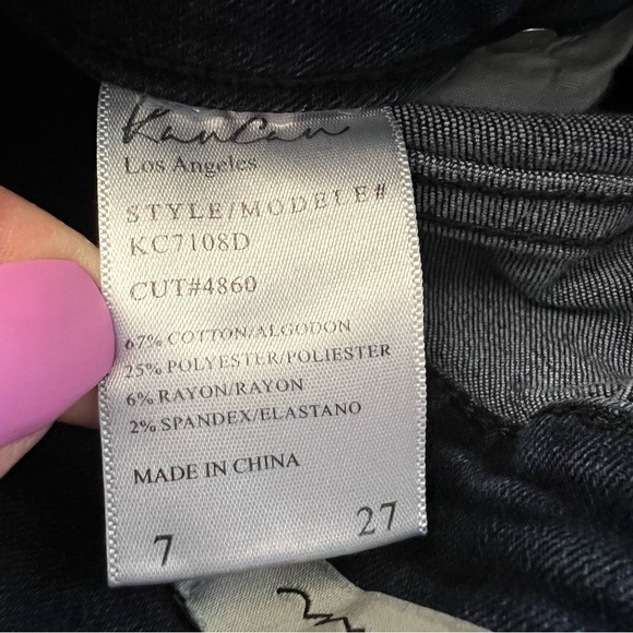 KanCan Women’s Daniel 3 Button and Zip High Rise Skinny Jeans KC7108D, Sz 7 27 - Picture 7 of 10